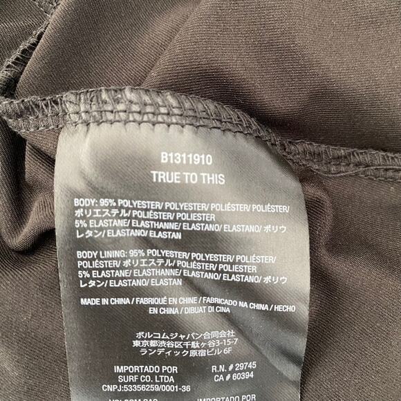 Volcom Slushy Hour Black Tropical Floral Mesh Mini Dress size medium - Picture 10 of 10